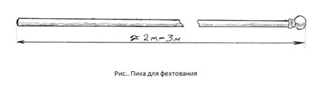 Казачья пика образца 1839 года с размерами