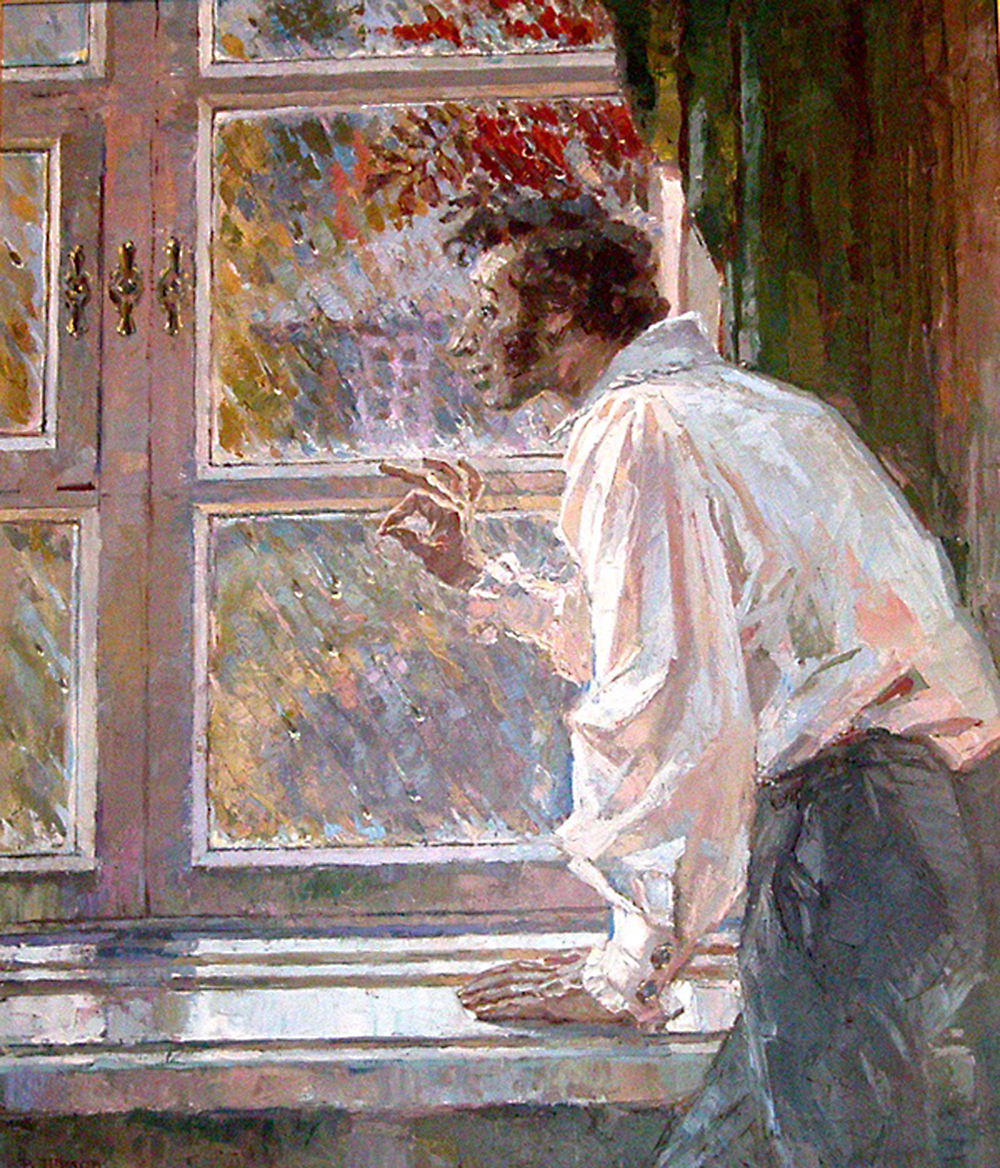 Пушкин в Михайловском живопись